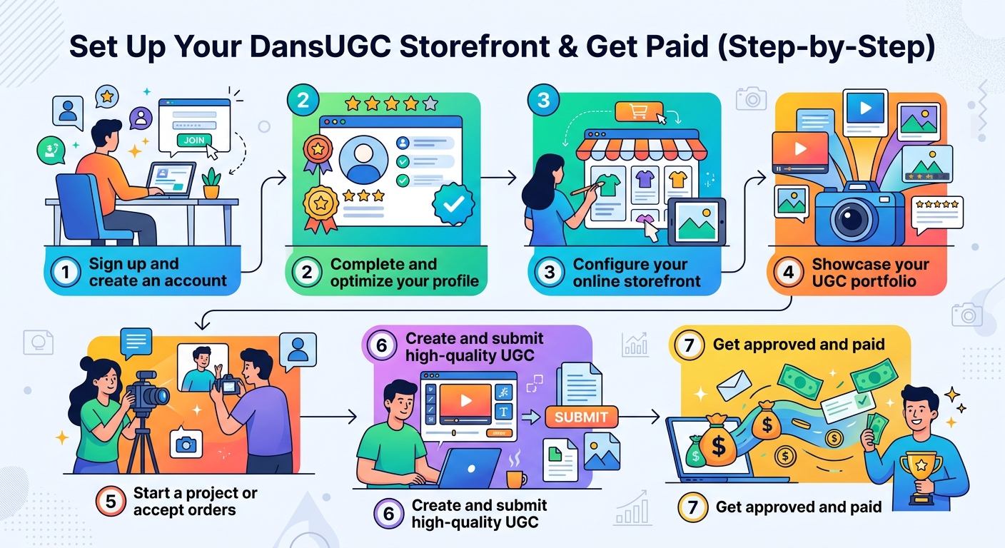 Set Up Your DansUGC Storefront & Get Paid (Step-by-Step) — image 1